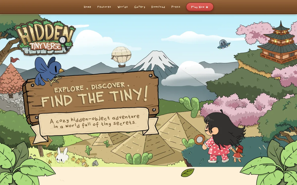 Hidden Tiny Verse home page